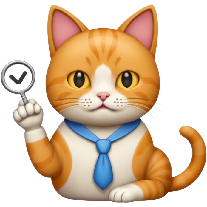 A Cat saying task is done. emoji
