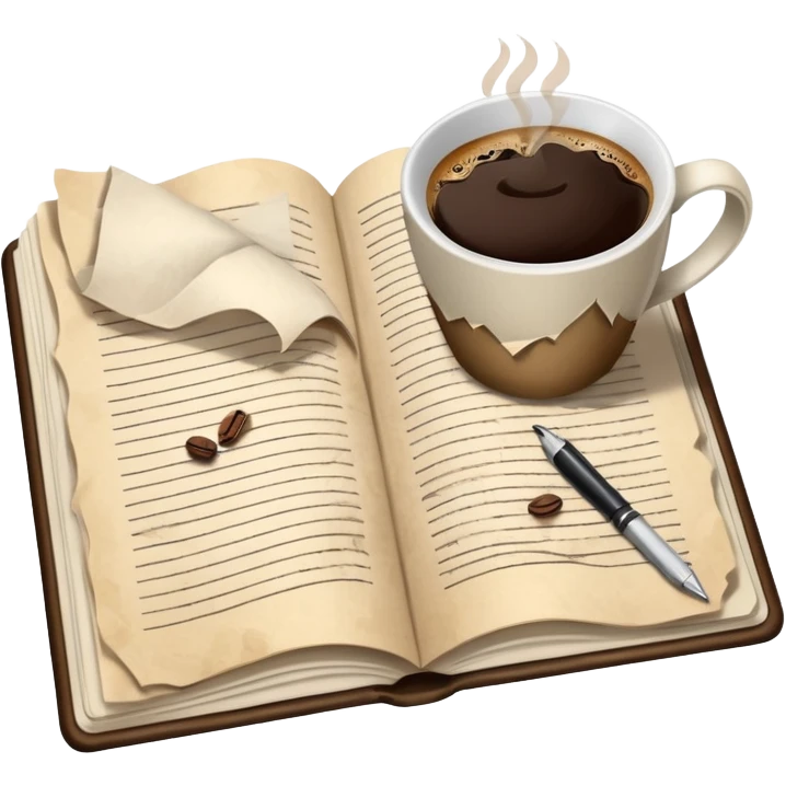 Director Script – bound pages with notes emoji