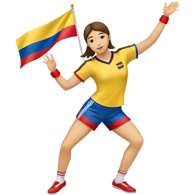 Colombia flag dancing emoji