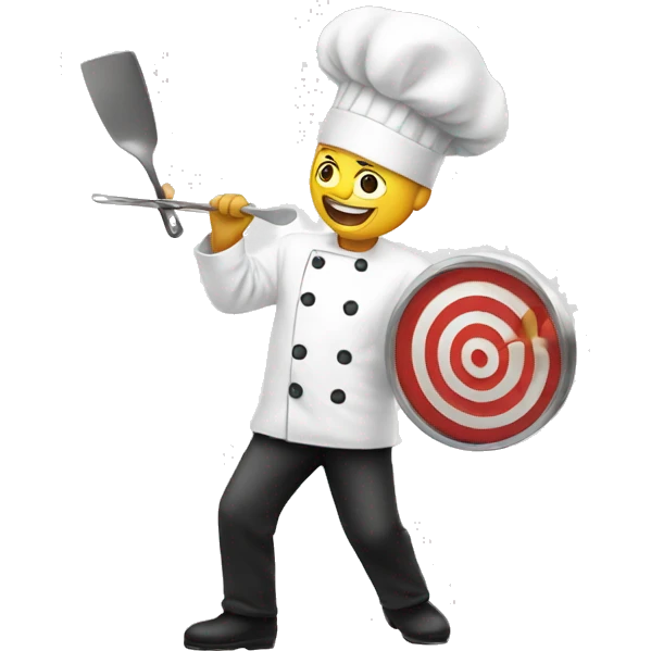 chef hitting a target emoji