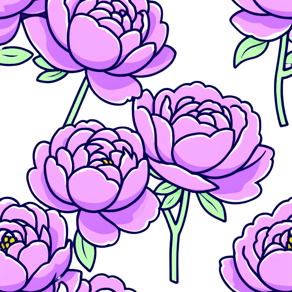 lilac pastel peonies emoji