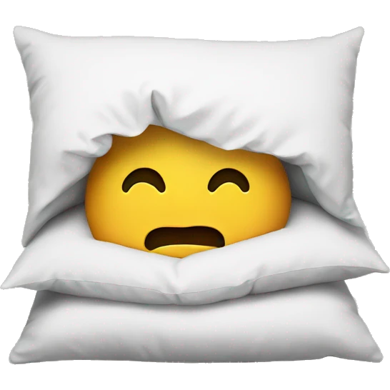 cartoon head buried in pillow emoji