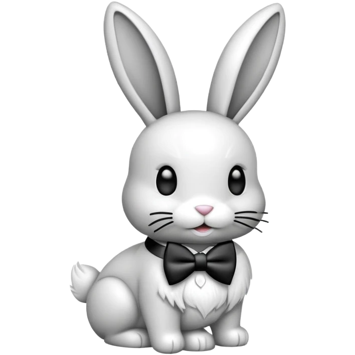 playboy bunny wearing bow tie logo (side view) emoji