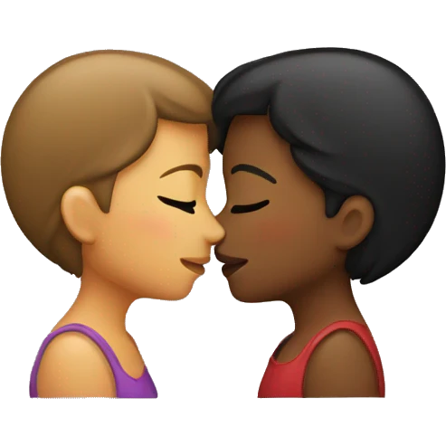 lesbians kissing emoji