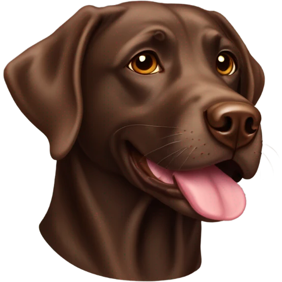 panting chocolate lab emoji