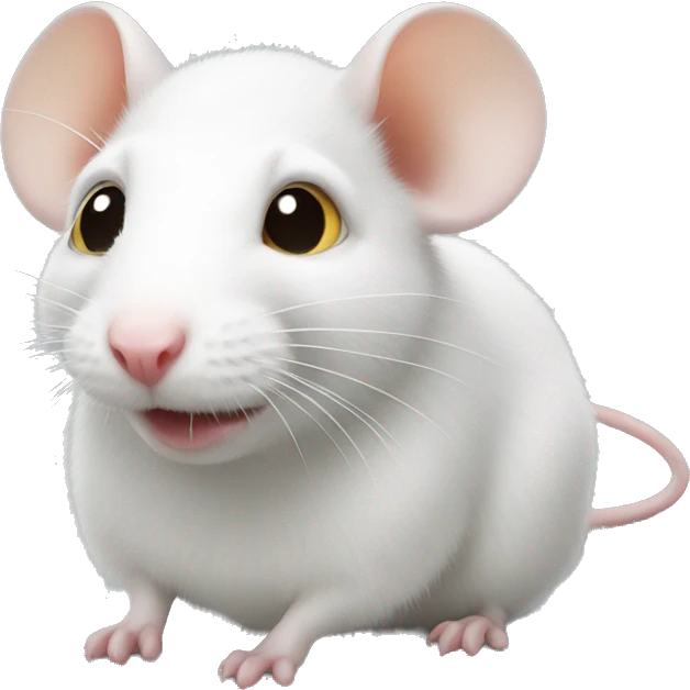 White rat that looks like a dog emoji
