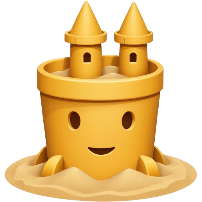 sand castle, Bucket-shaped castle emoji