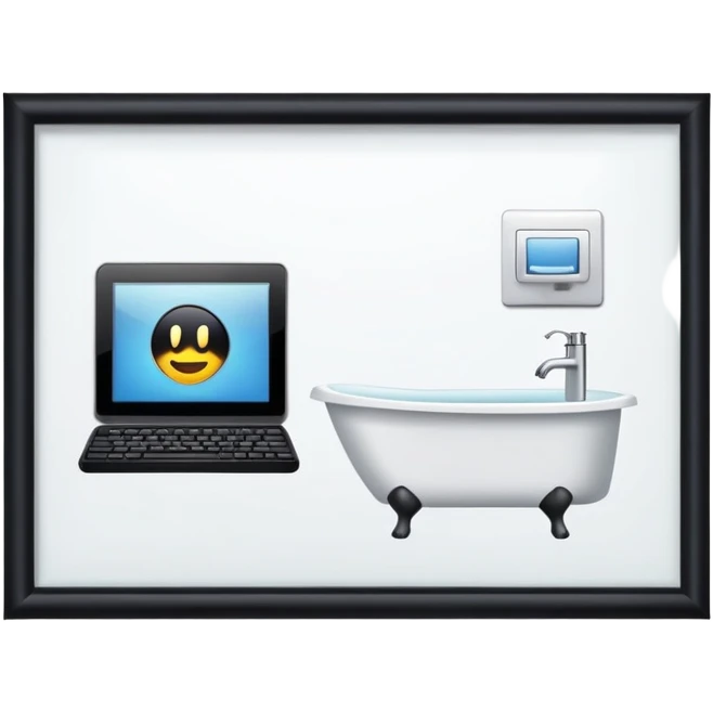 bathroom with a computer in it emoji