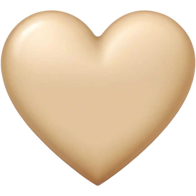 coração beje emoji
