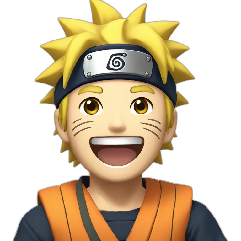 Naruto uzumaki laughing emoji