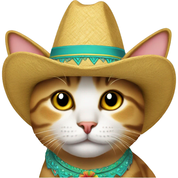 Cat wearing sombrero  emoji