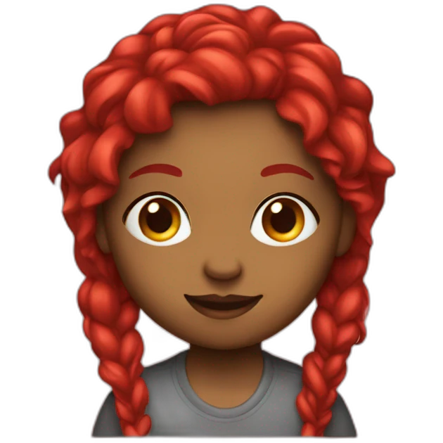 red girl graphic designer emoji