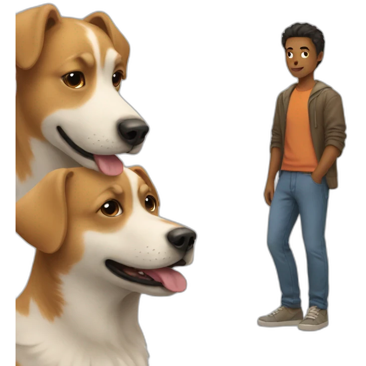 dog and human  emoji