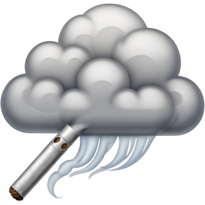 smoke coming out of a blunt emoji