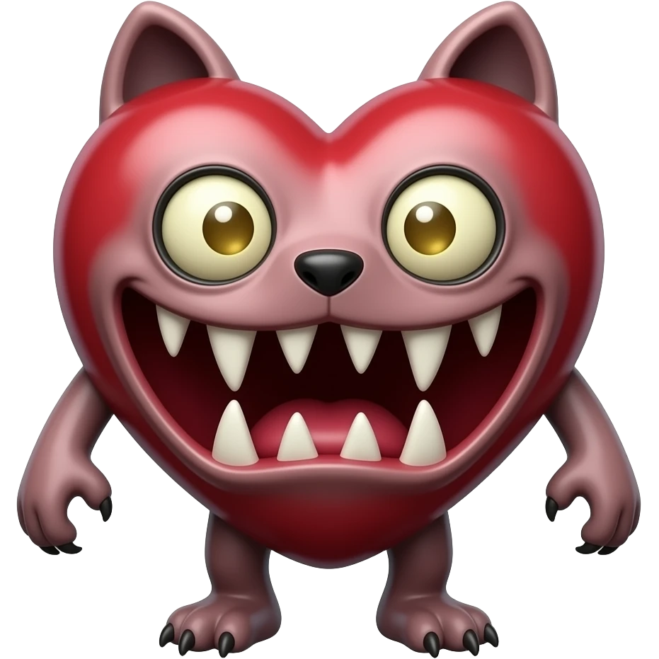 heart emoji scary animal emoji