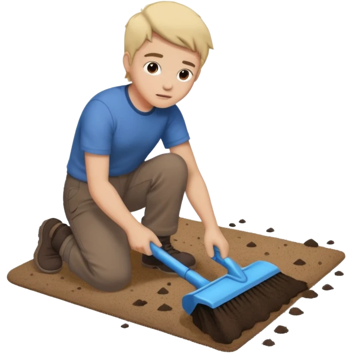 sweeping shit under the carpet emoji