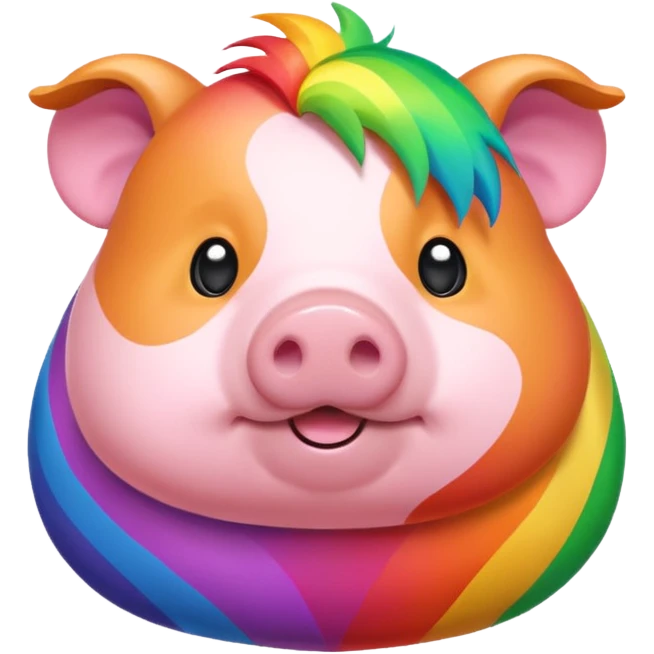 rainbow colored gunea pig emoji