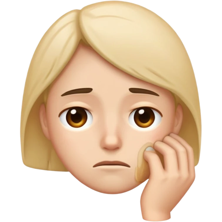 Person tired working emoji