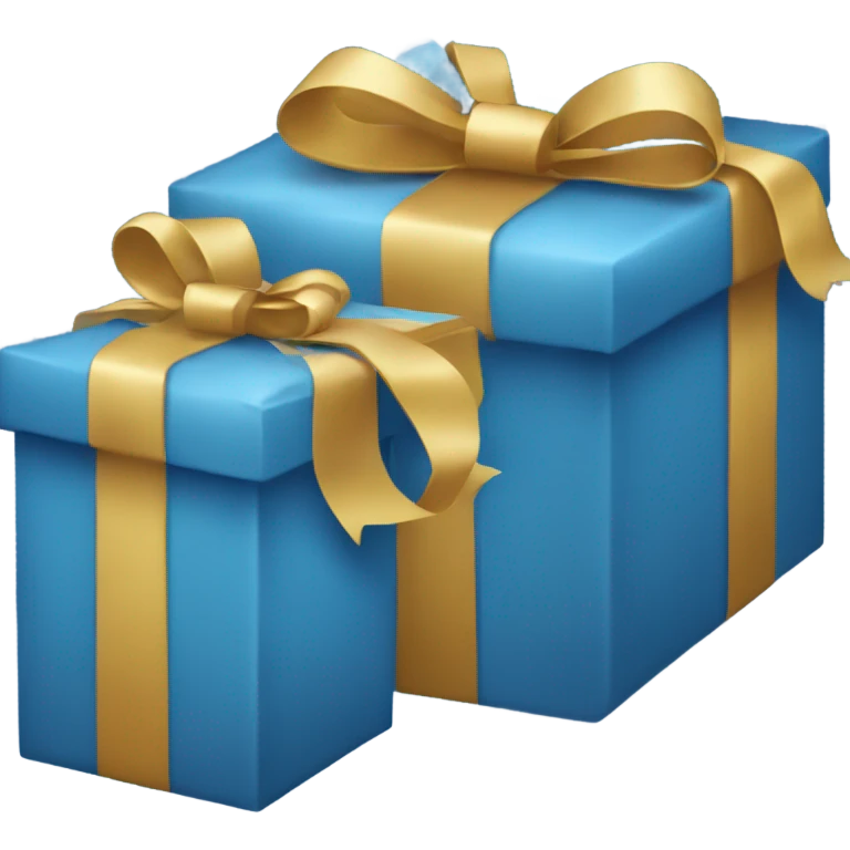 Blue Christmas gift box  emoji
