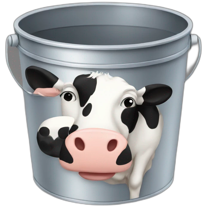 bucket of cow emoji