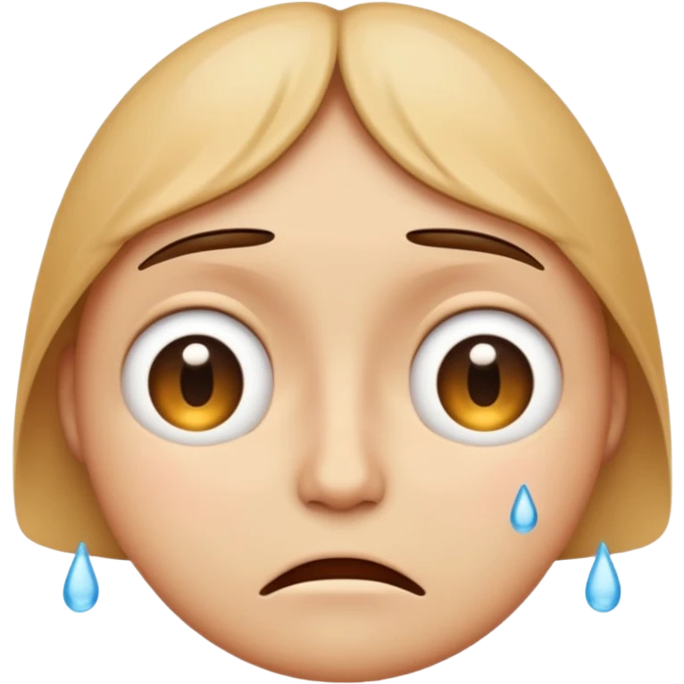 emoji face with short narrow eyes, tears welling up and then being reabsorbed emoji