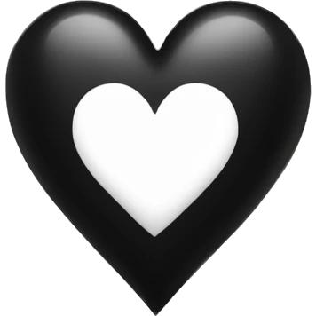 Black and white heart emoji