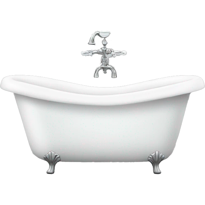 white bathtub filled with foam emoji