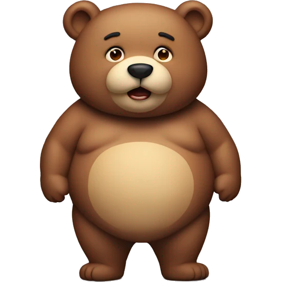 chubby bear with a belly emoji