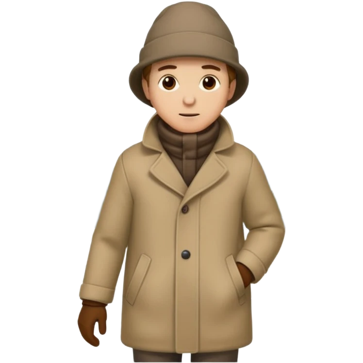 hombre caminando abrigado emoji