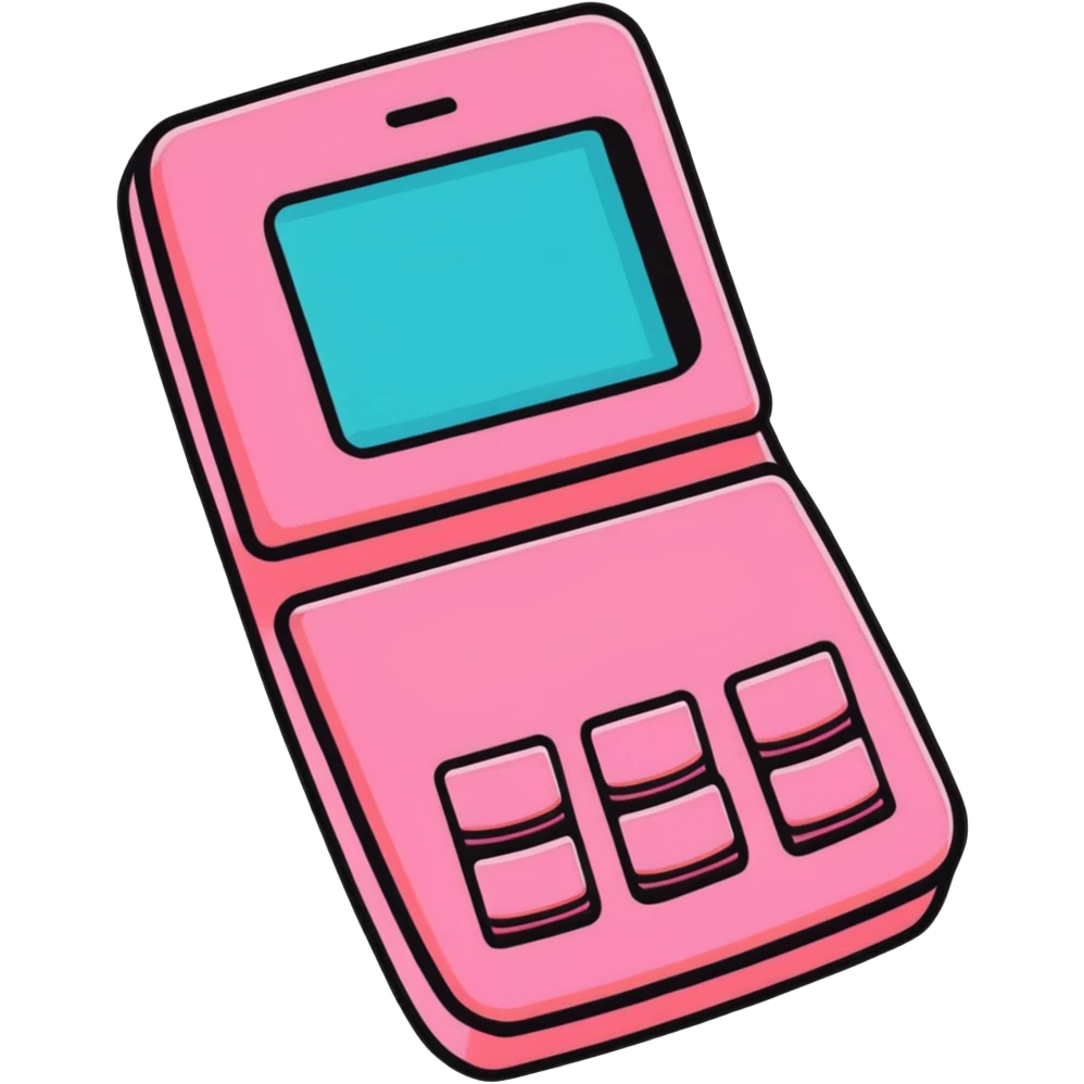 pink gothic flip phone emoji