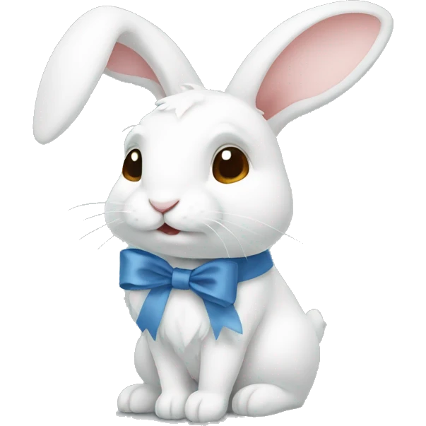 rabbit with white ribbon emoji