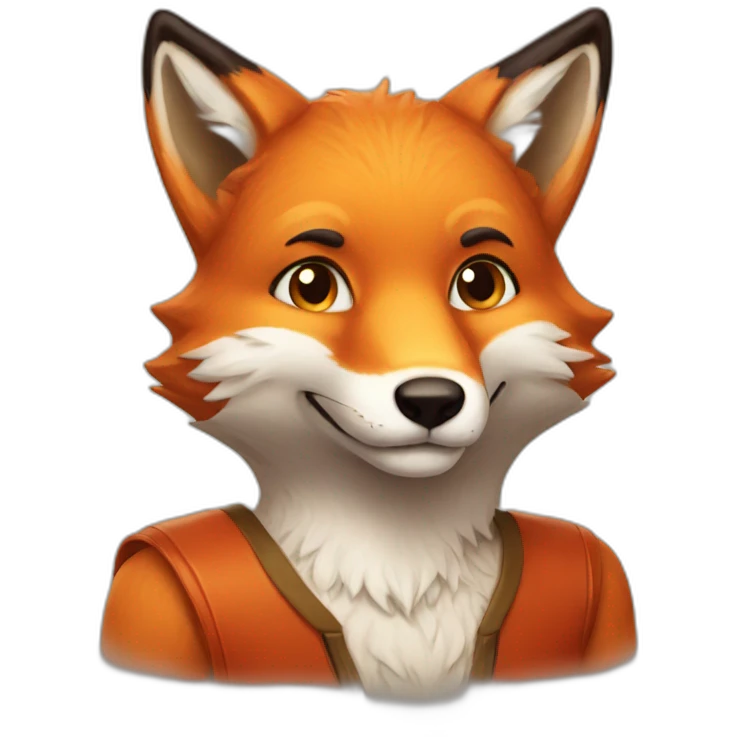 Handsome fox emoji