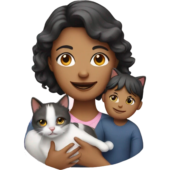Mum with cat emoji