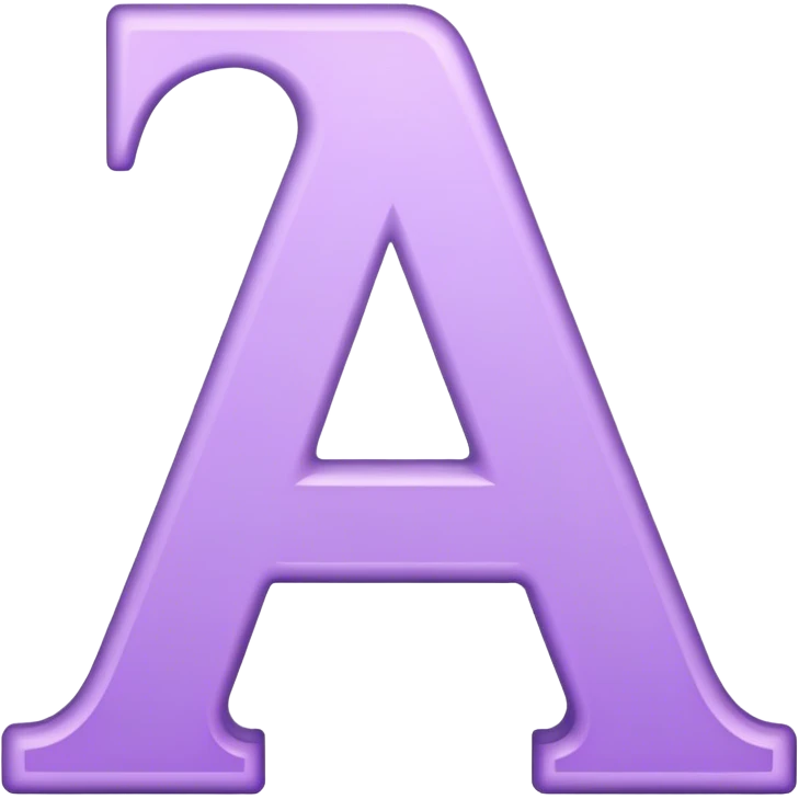 Light purple letter a emoji