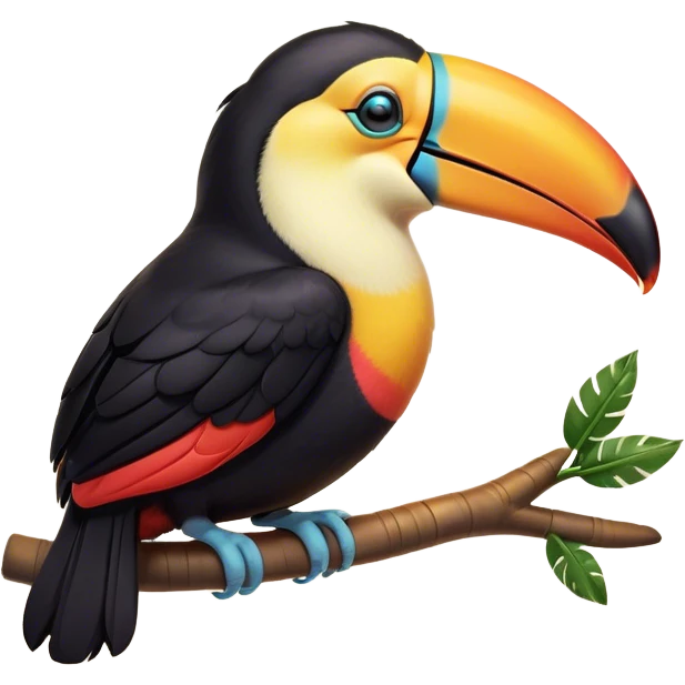 Meme-Worthy cute Sleeping Toucan Portrait Emoji, Head resting peacefully with a contented smile, showcasing a vibrantly colored beak and eyes gently closed in serene slumber, Simplified yet comically adorable features, highly detailed, glowing with a soft, drowsy tropical light, high shine, relaxed and utterly lovable, stylized with an air of playful laziness, bright and heartwarming, soft glowing outline, capturing the essence of a sleeping toucan that feels destined to become the next viral icon of adorable rest! emoji