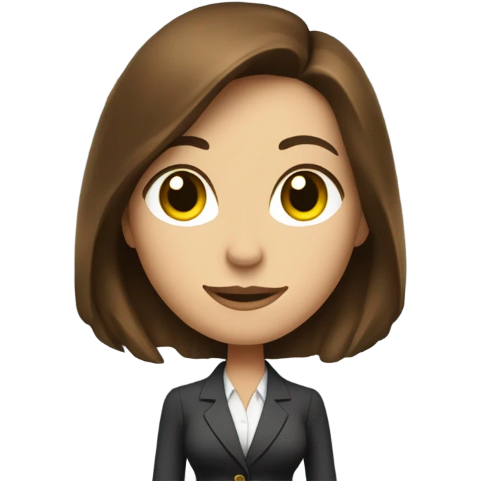Hot woman banker with brown hair counting money emoji
