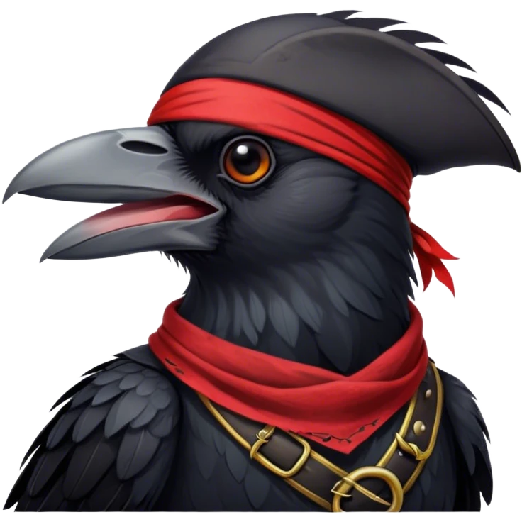 Pirate crow emoji