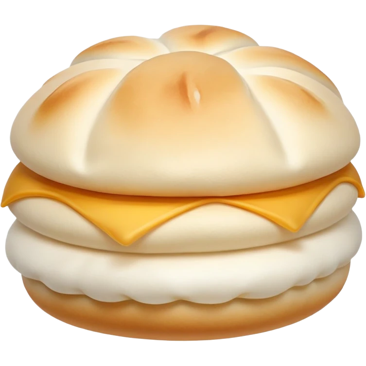 Soft colored baozi steamed bun street snack emoji