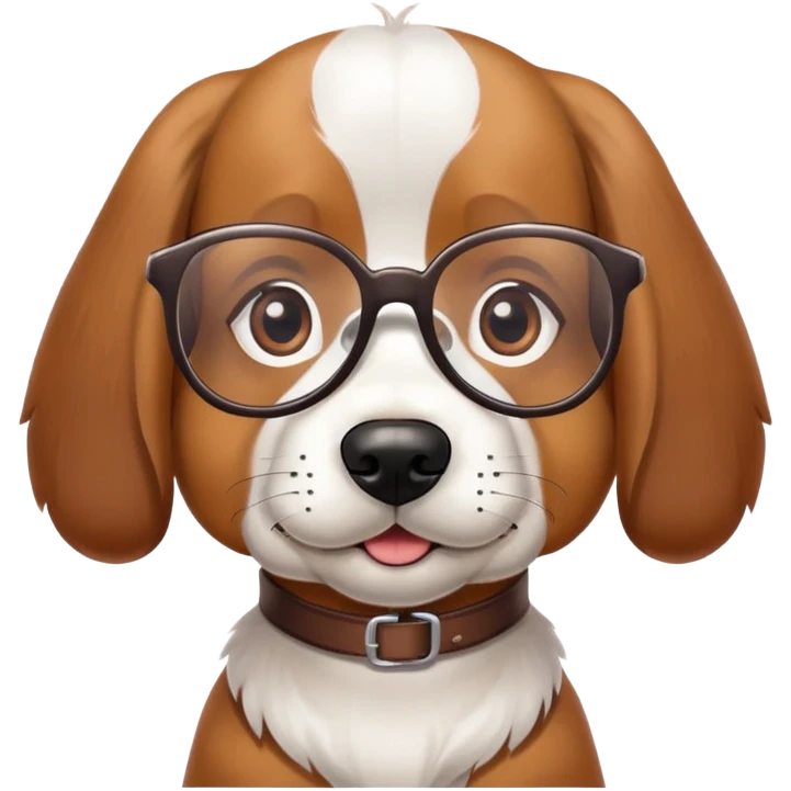 Doshound dog with glasses emoji