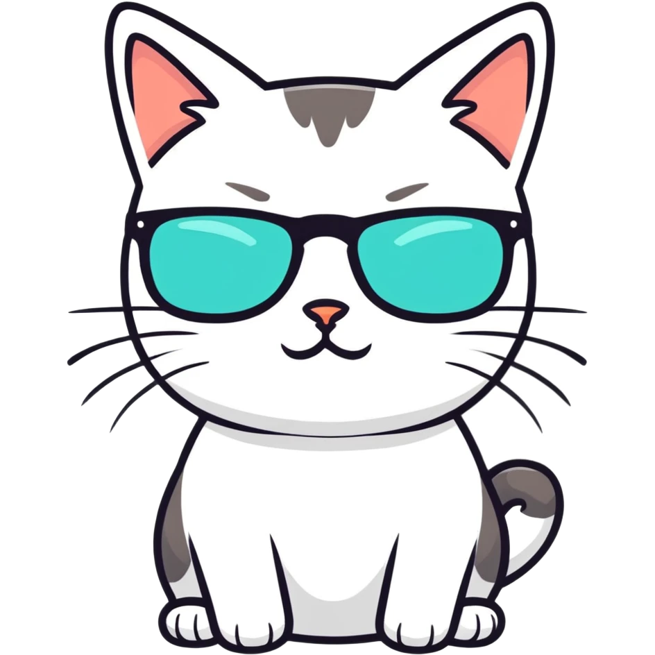 Cat with sunglasses emoji