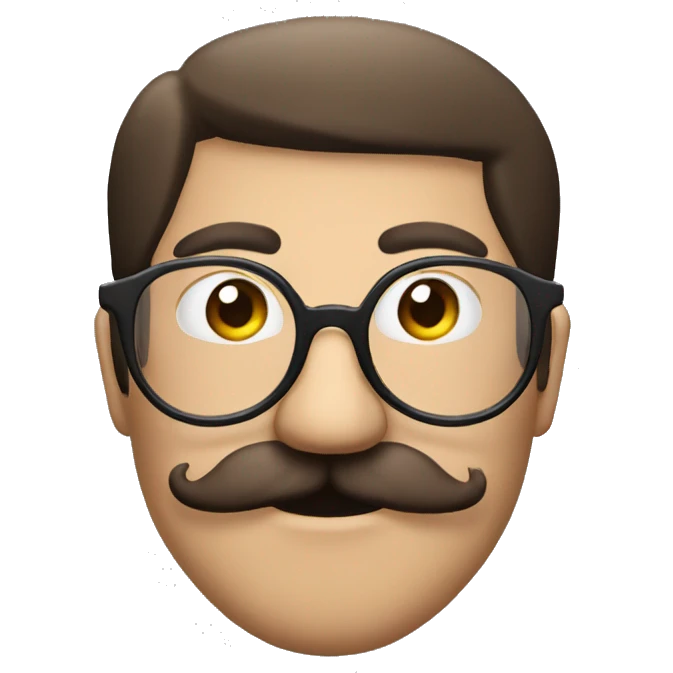 big nose glasses with eyebrows mustache (mask) emoji