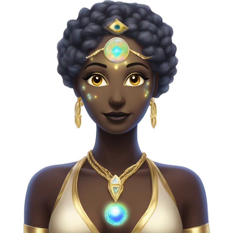 Pleiadian radiant glowing diva woman female third eye emoji