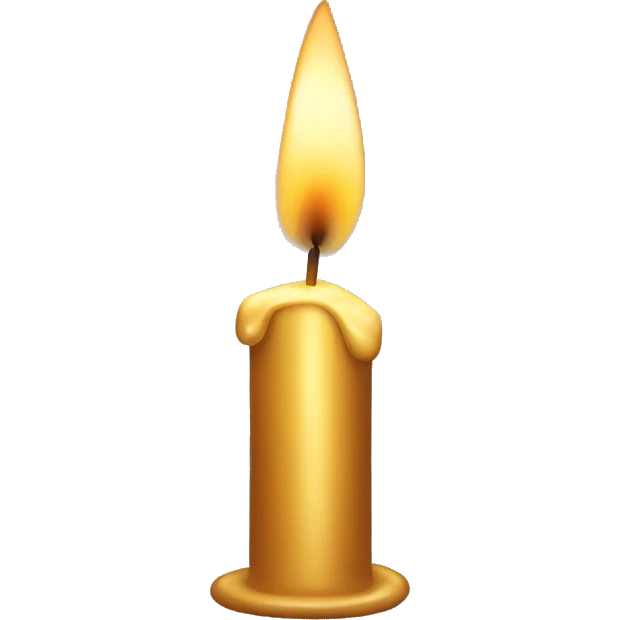 Golden candle emoji