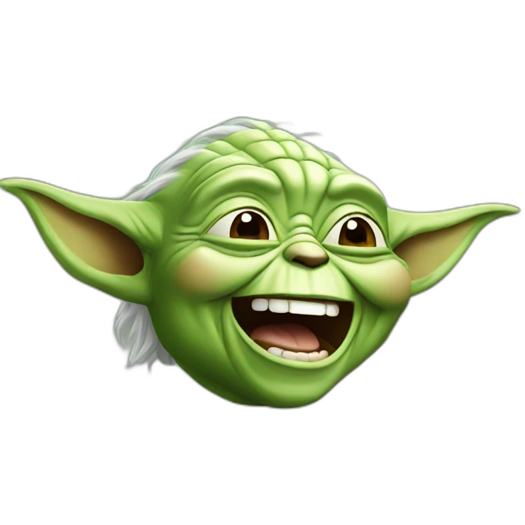 yoda laughing emoji