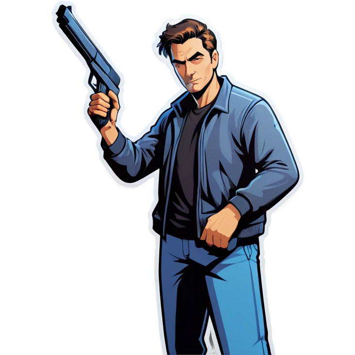 guy holding gun emoji