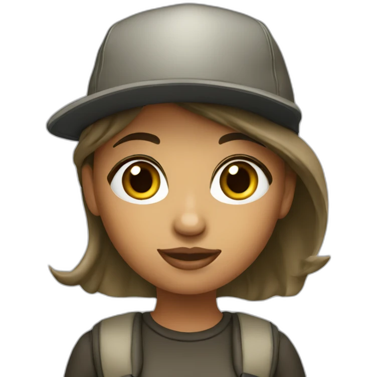 girl blogger with cap emoji