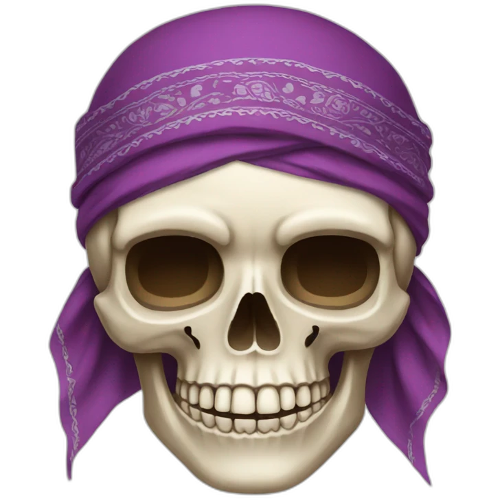 Skull with bandana emoji