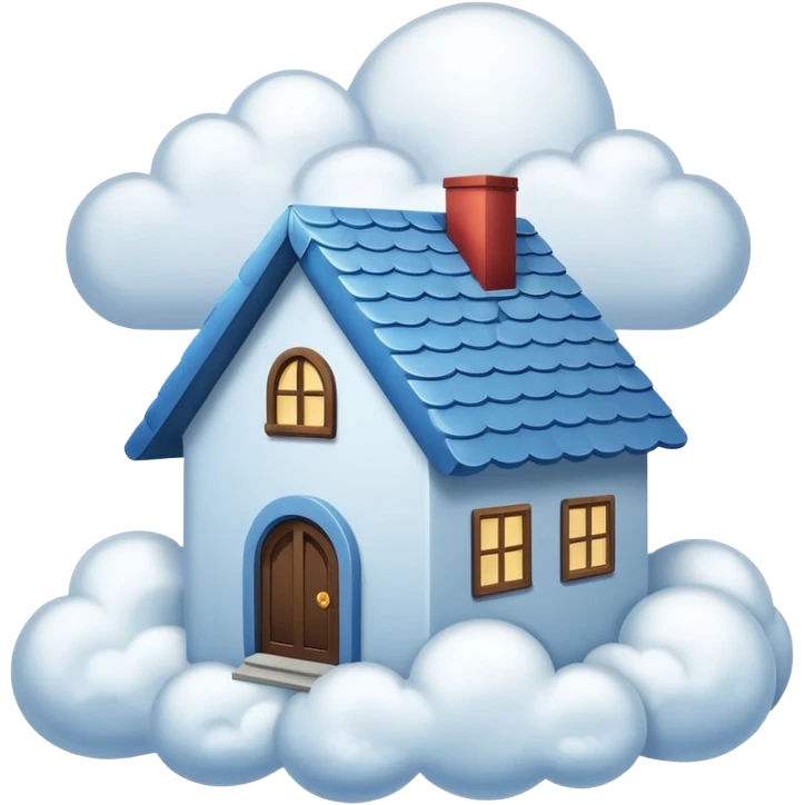 house made of clouds material  emoji