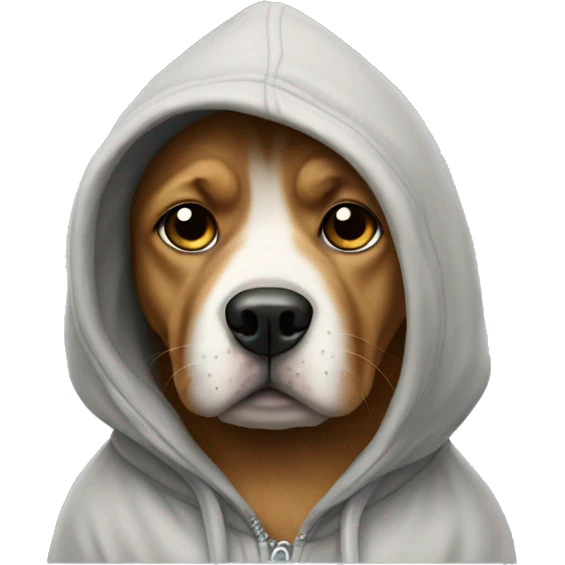 Doggie wearing a hoodie  emoji