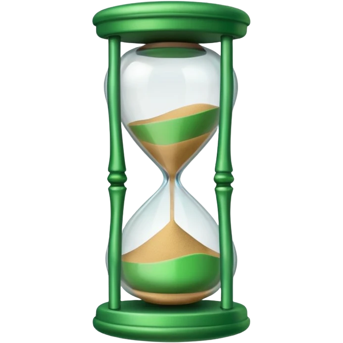 hourglass morphing emoji fading into checkmark emoji emoji